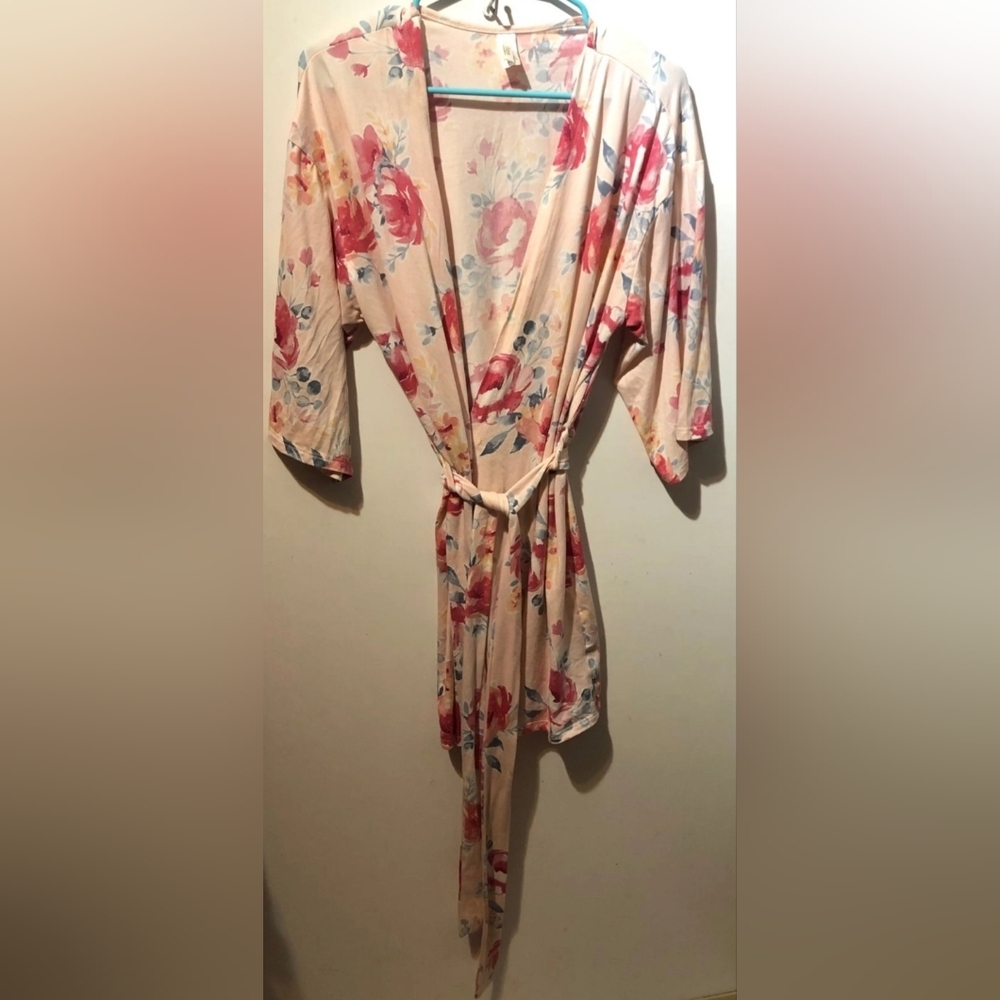 Floral Kimono Robe - Pink - Picture 4 of 6